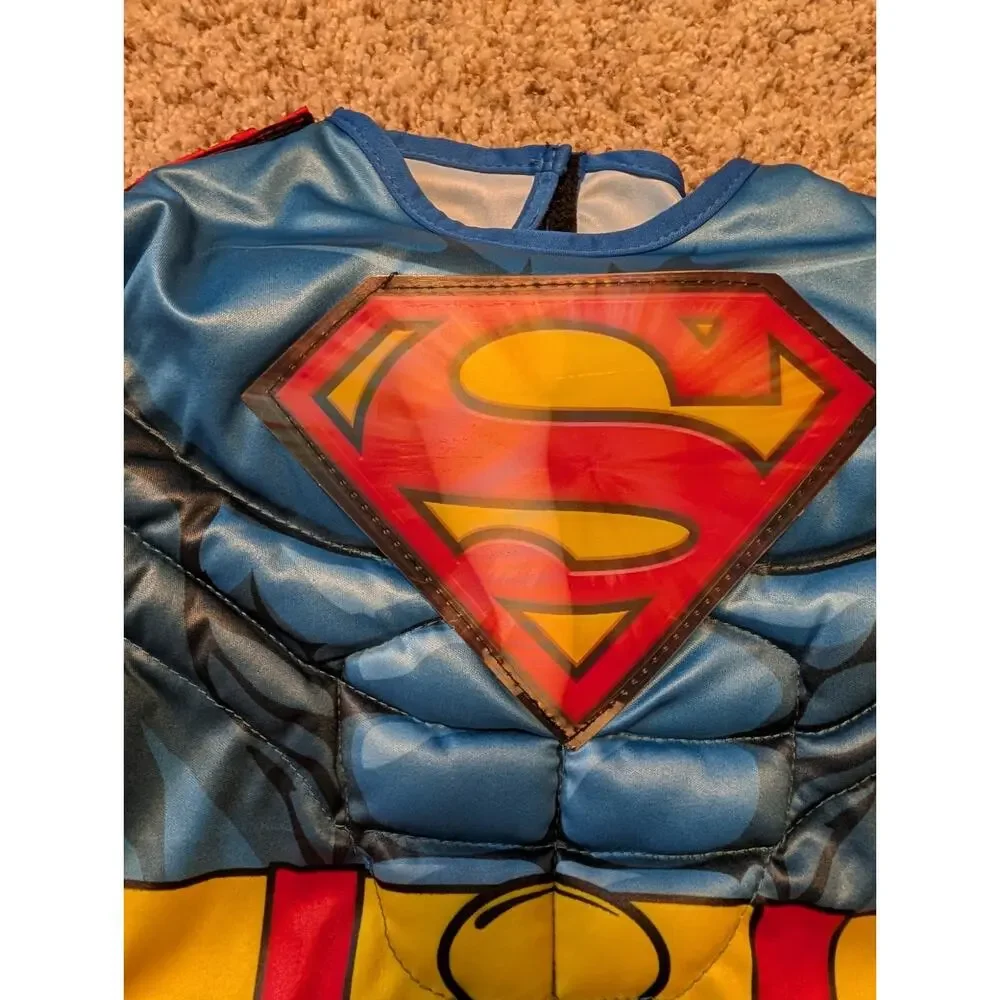 Superman Toddler HALLOWEEN Costume Padded Jumpsuit Cape DC Comics 3T-4T NWT